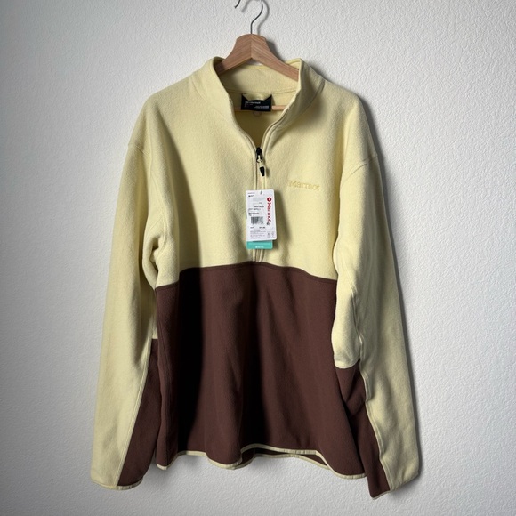Marmot Other - Marmot Rocklin Yellow and Brown Fleece Jacket